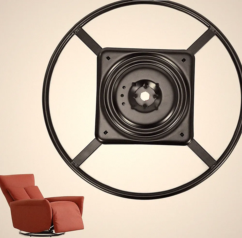 24 Inch Recliner Chair Swivel Ring Base Replacement with 10 Inch Plate Heavy