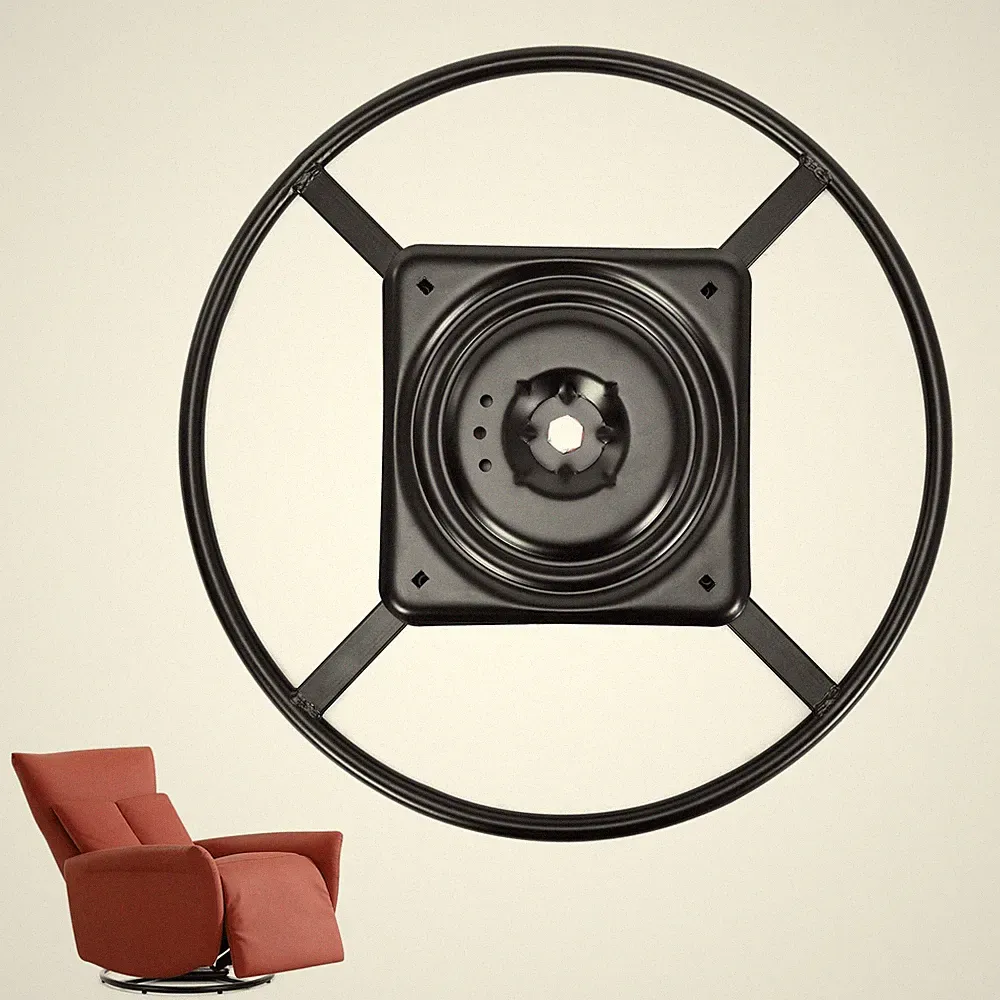24 Inch Recliner Chair Swivel Ring Base with 10 Inch Plate, Heavy Duty Rockin...