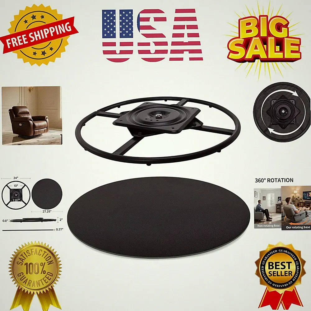 24 inch Swivel Base for Recliner Chair with 27.5 inch Pad, Couch Chair Replac...