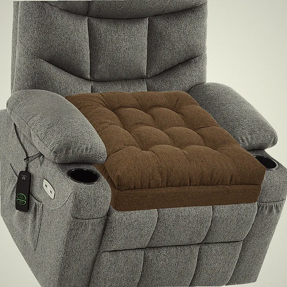 Brown 20x20x5 Inch Thick Memory Foam Recliner Cushion DualLayer Seat