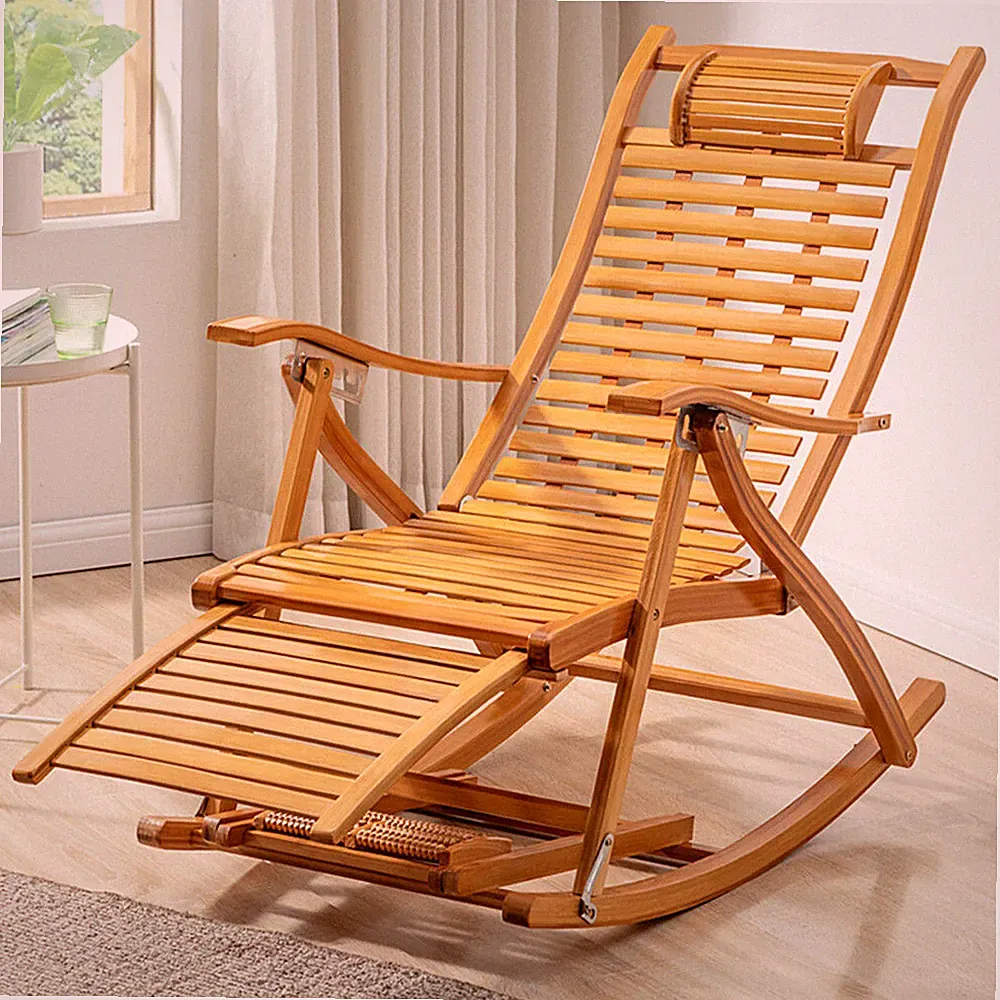 Comfortable Ergonomics Rocking Lounge Chair Foldable Recliner Leisure Armchair