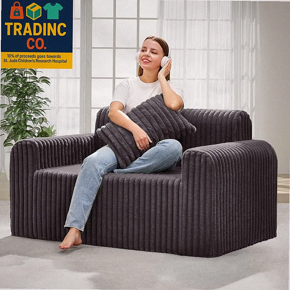 Couch Sofa 2-Seater Foam Sofa Loveseat for Small Spaces Comfy Sofas with Removab