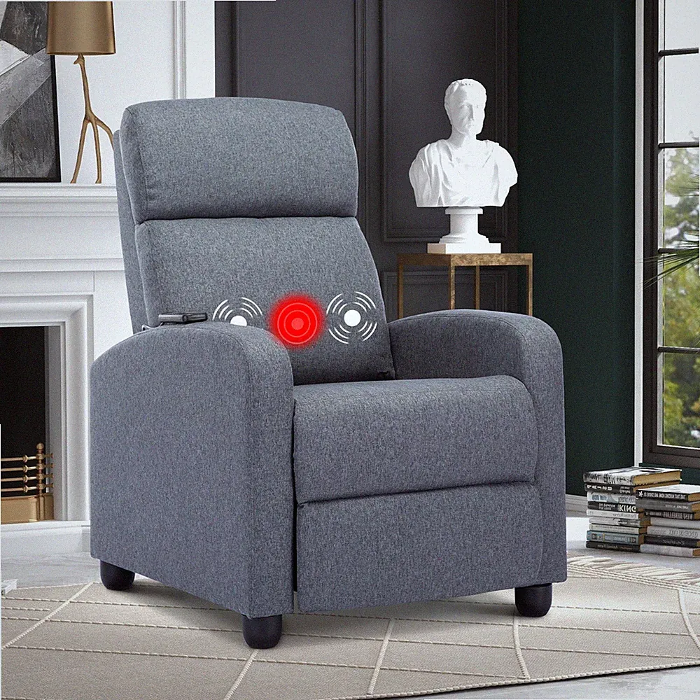EBELLO Home Theater Seating Massage Push Back Recliner Chair for Living Room