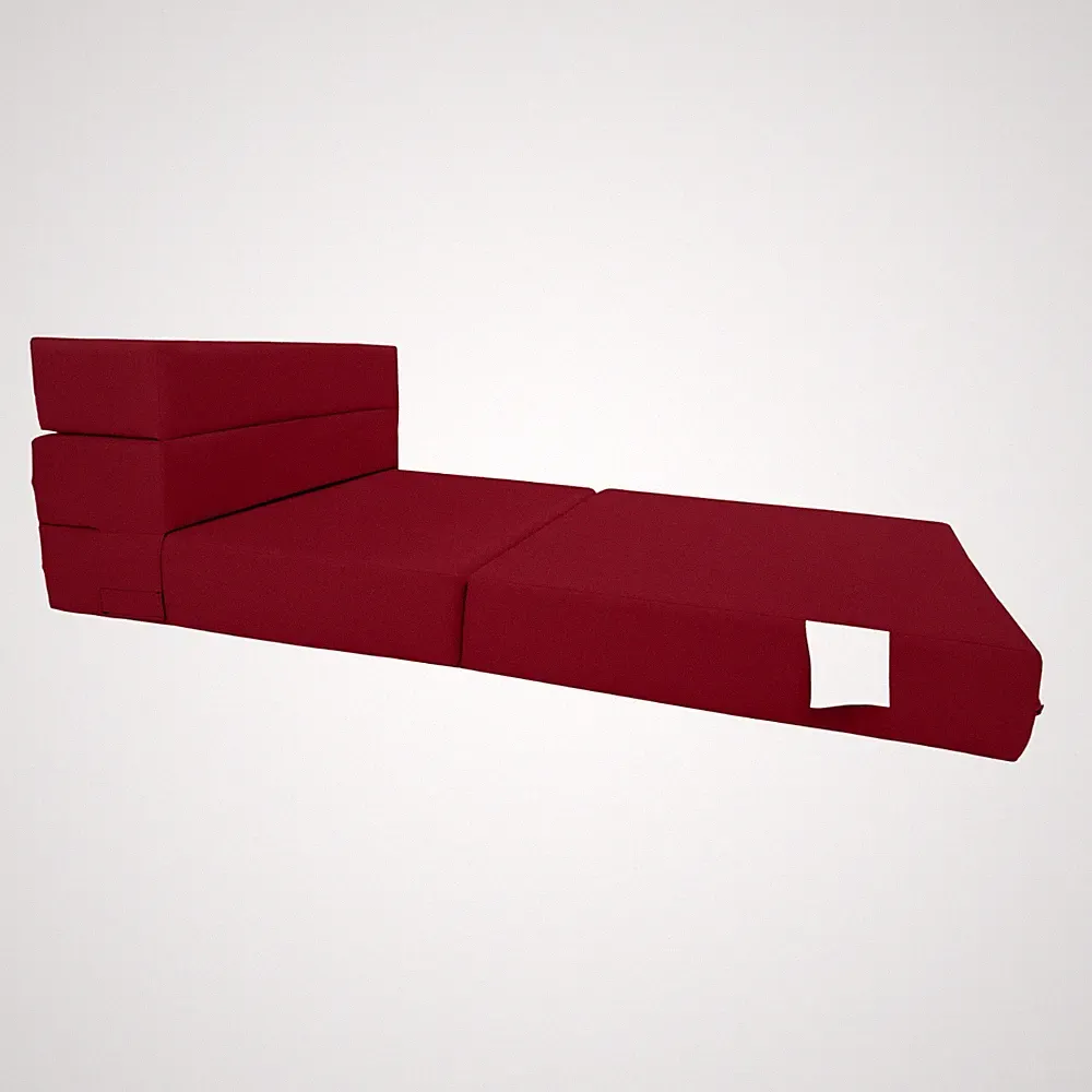 Lounger Folding Foam Mattresses, Portable Sleeper Chair Bed 6 x 32 x 80, Red