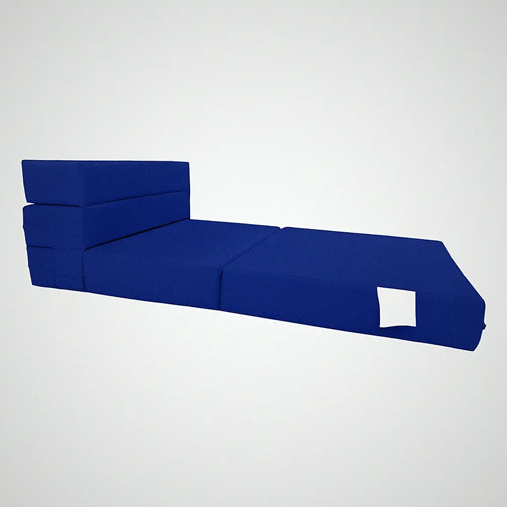 Lounger Folding Foam Mattresses, Portable Sleeper Chair Bed 6 x 32 x 80, Royal