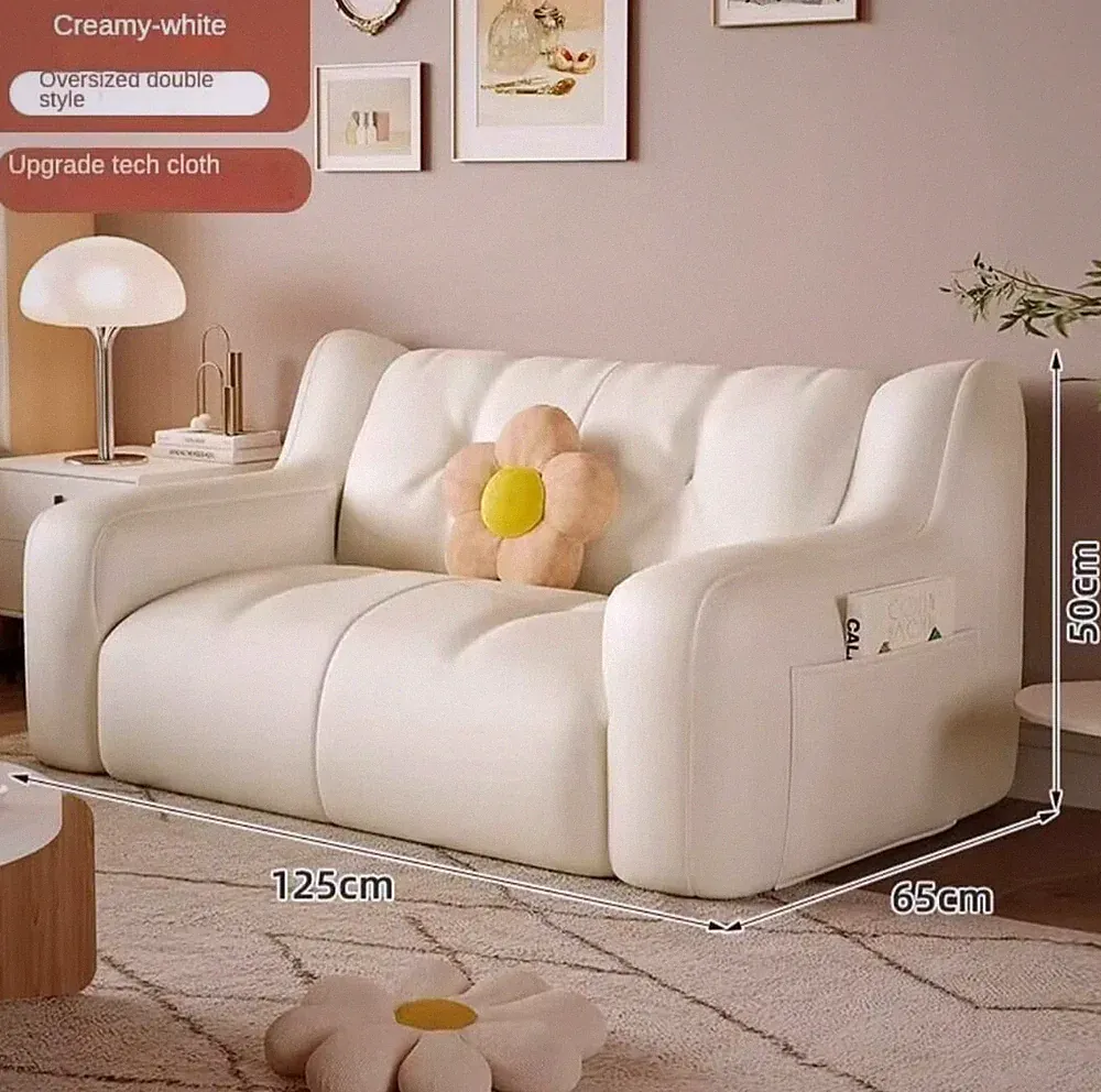 Luxury Home Sofa Small Modern Sofa Leisure Lazy Balcony Floor Italian Recliner L