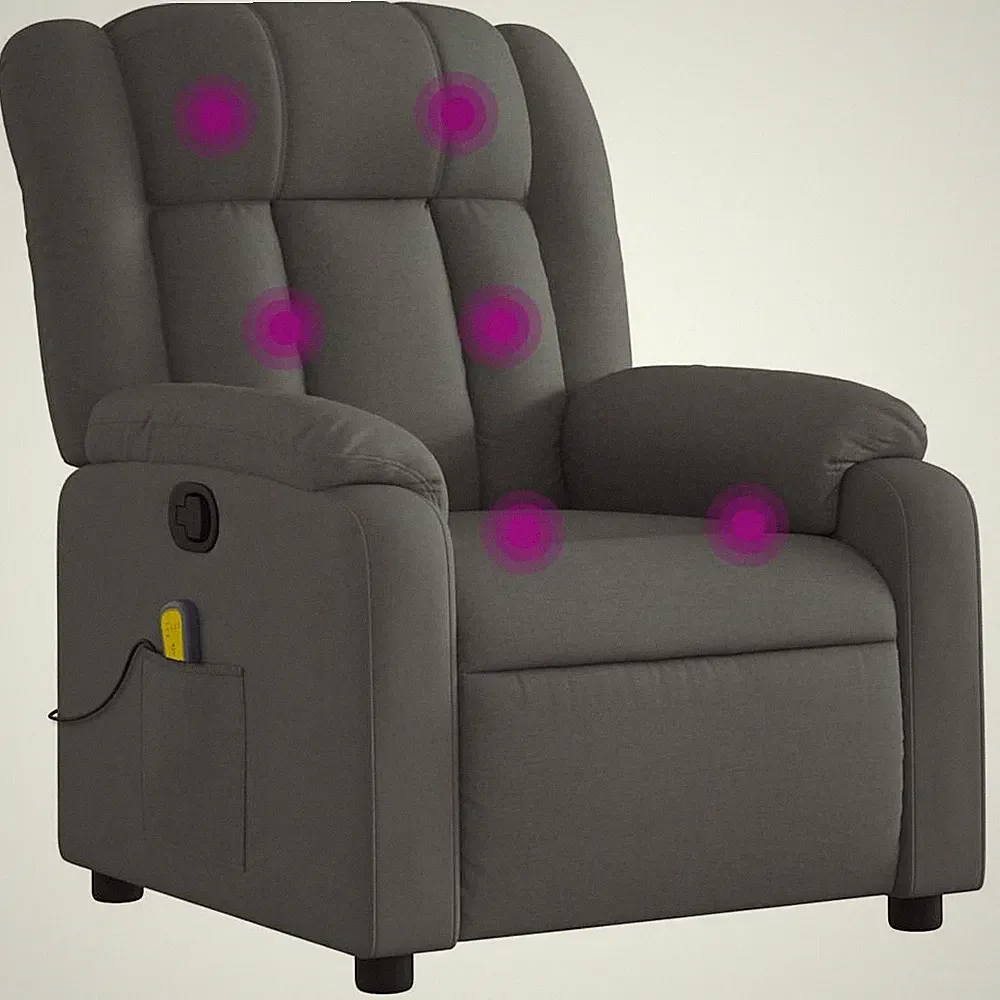 Massage Recliner Chair Wingback Furniture Home Theater Cinema Fabric vidaXL