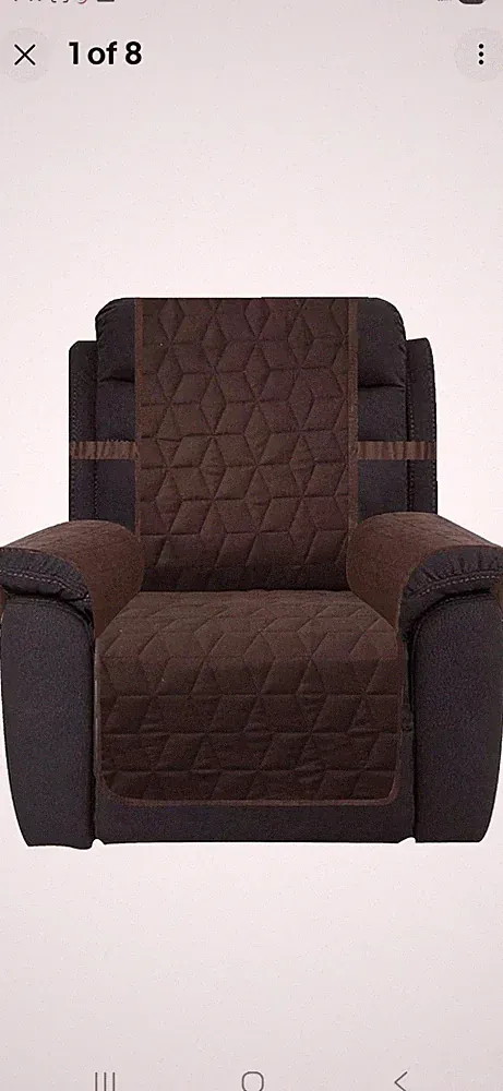 Recliner Cover Ameritex Waterproof/ Nonslip Chocolate Color Stay in Place *New**
