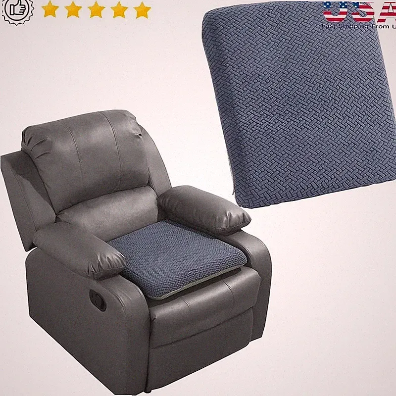 Recliner Seat Cushion 3 Inch Thick Foam Non Slip Cover Plush Chair Booster New