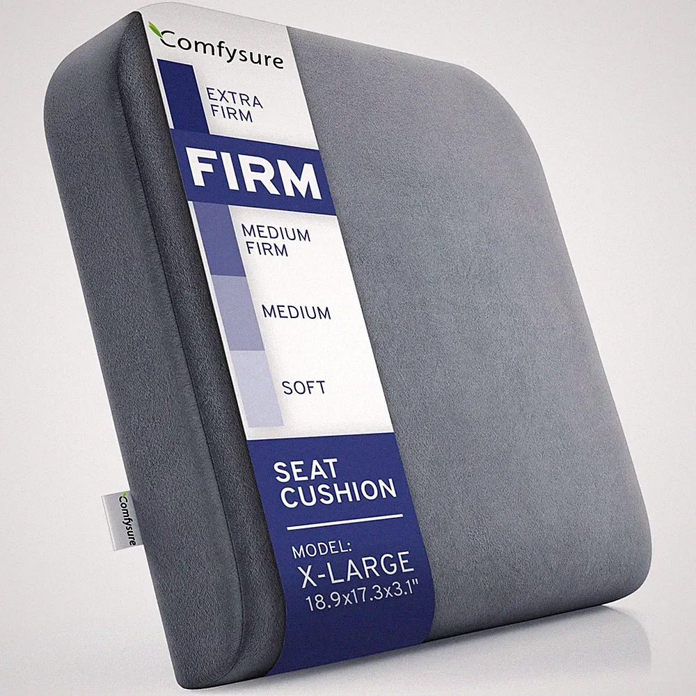 Seat Cushion Extra Large - Firm Memory Foam Chair Pad for Recliner, Wheelchai...
