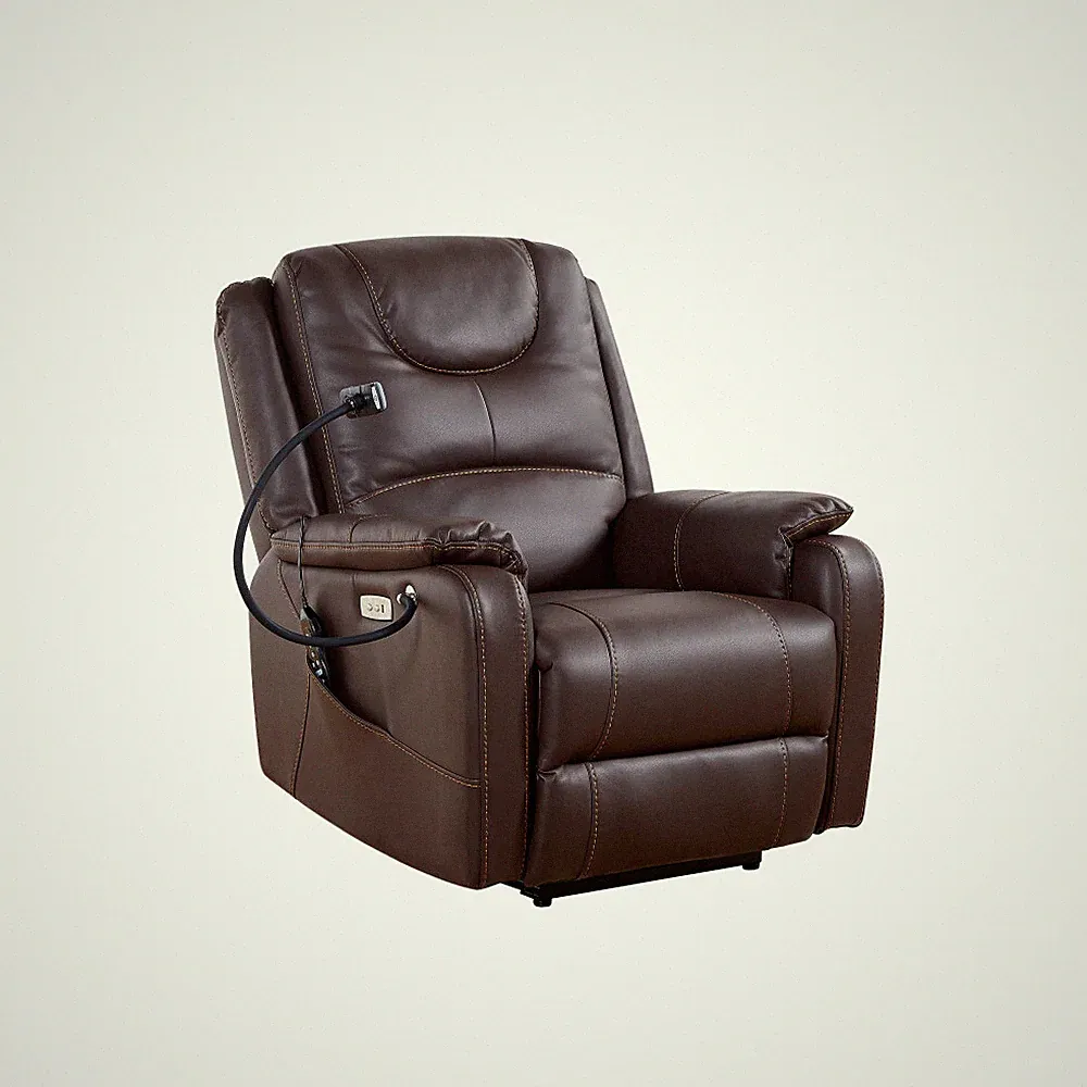Zero Gravity Power Recliner Lying Degree Massage Heating Relaxation Phone Holder